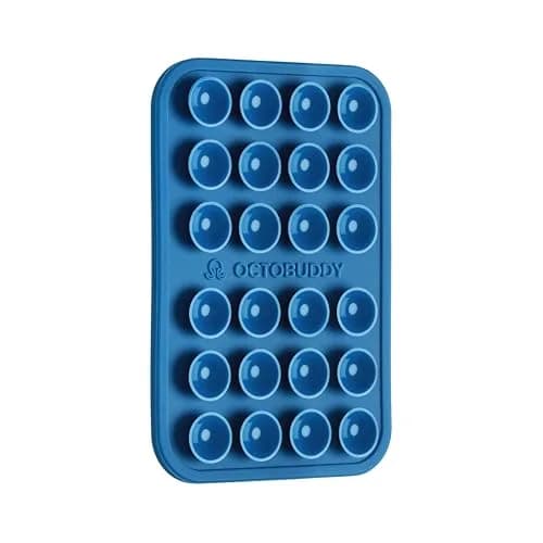 OCTOBUDDY Silicone Suction Phone Mount Blue Ashes | Hands-Free, Strong Grip for Content Creators thumbnail 1