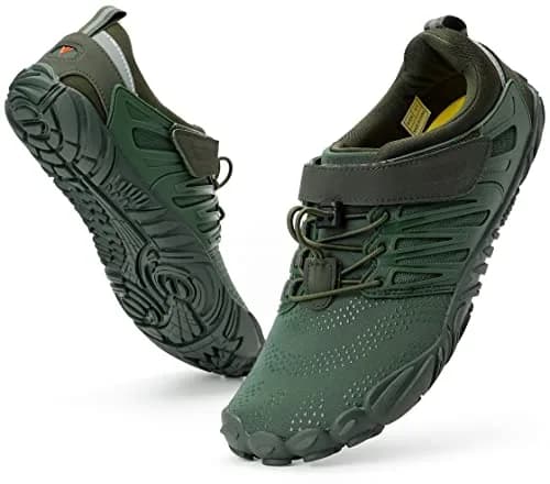 WHITIN Women's Minimalist Barefoot Trail Running Shoes Green 8.5 | Zero Drop, Wide Toe Box, Slip-Resistant thumbnail 1