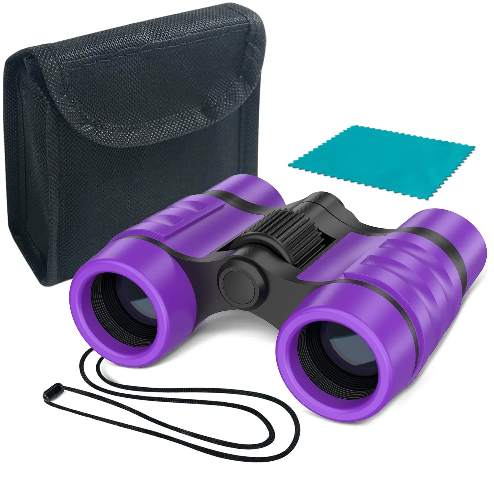 ESSENSON Kids Binoculars Purple 4x30mm (150g) | Shockproof Outdoor Toy for Ages 3-12 - main product image
