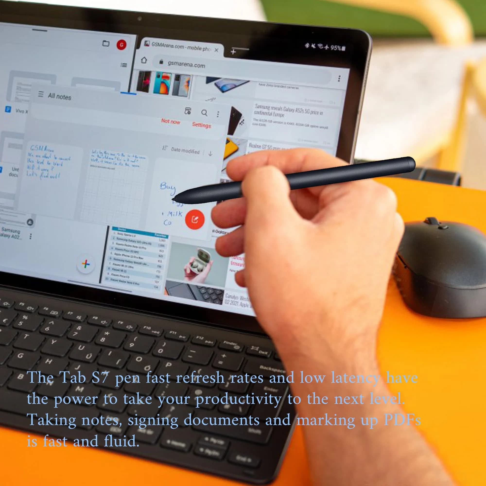 Alovexiong Replacement Stylus Pen for Samsung Galaxy Tab S7/S7+/S8/S8+/S8 Ultra (Black) | Magnetic Attachment, 5 Black Tips Included - view 5