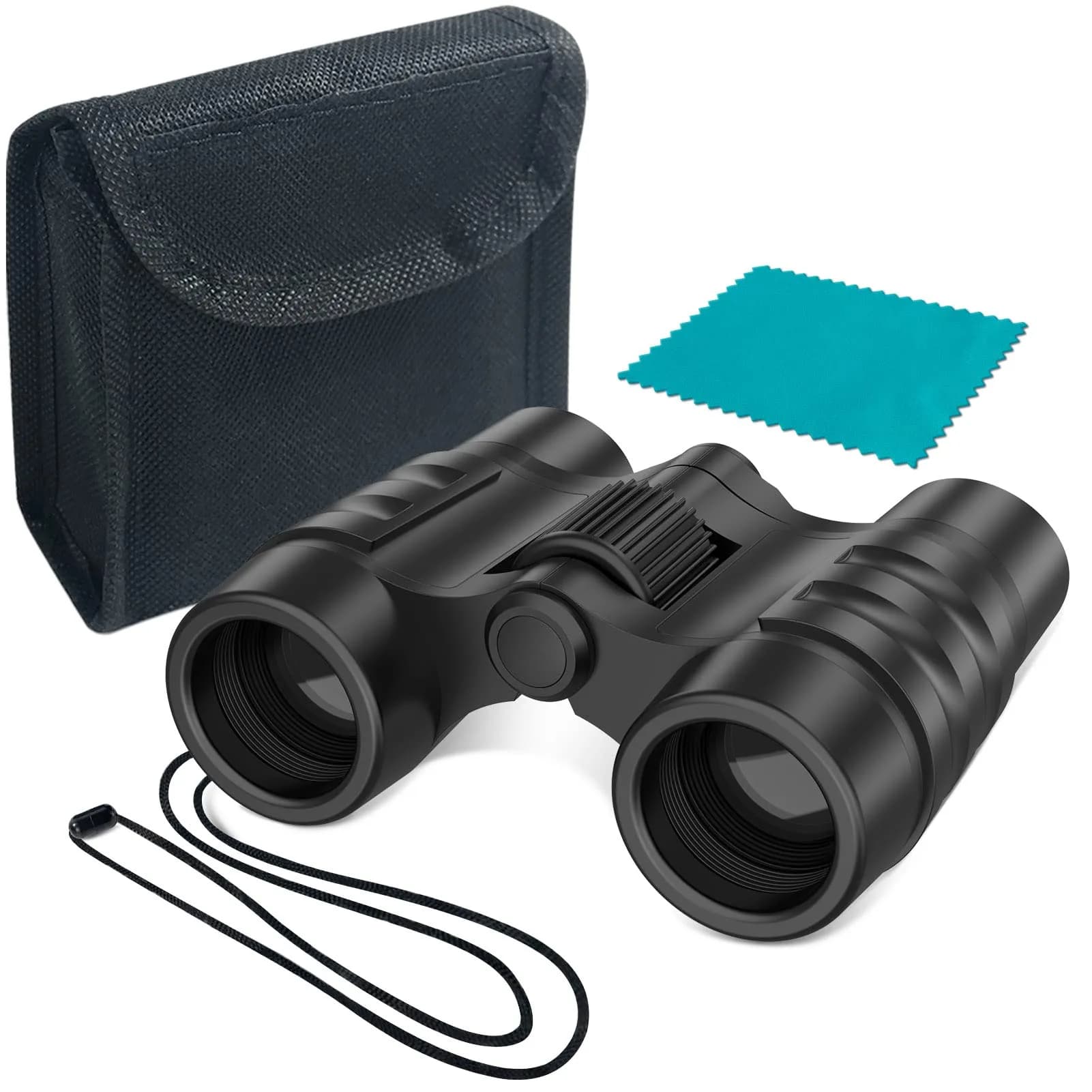 ESSENSON Kids Binoculars Black 4x30mm (150g) | Shockproof Outdoor Toy for Ages 3-12 - main product image