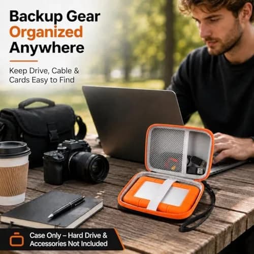 ALKOO Orange Hard Drive Case for LaCie Rugged Mini 1TB-5TB | Protects Drive & Accessories thumbnail 6