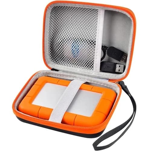 ALKOO Orange Hard Drive Case for LaCie Rugged Mini 1TB-5TB | Protects Drive & Accessories thumbnail 1