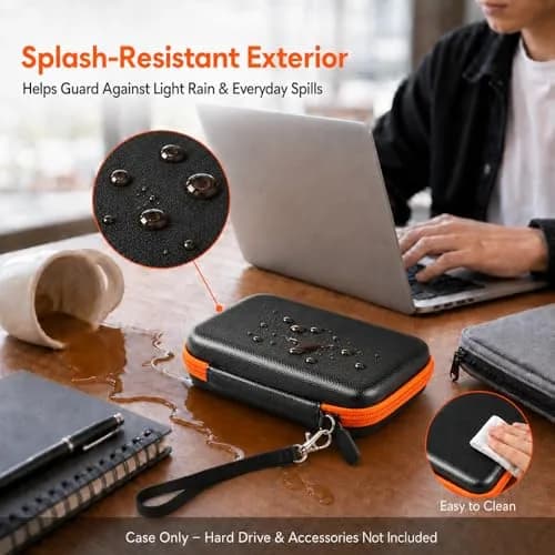 ALKOO Orange Hard Drive Case for LaCie Rugged Mini 1TB-5TB | Protects Drive & Accessories thumbnail 8