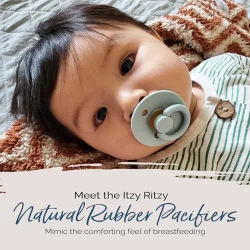 Itzy Ritzy Natural Rubber Pacifiers for 0-6 Mos | BPA-Free, Chic & Soothing thumbnail 5