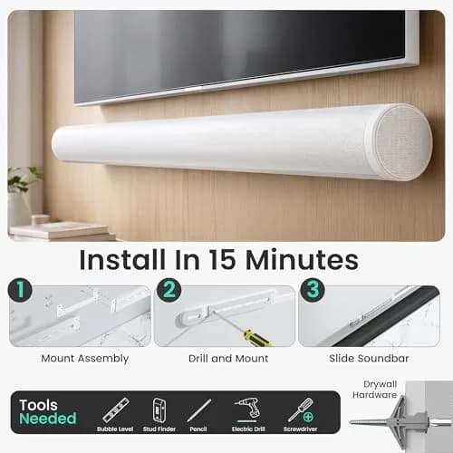 ynVISION.DESIGN Sonos Arc Ultra & Sonos Arc Wall Mount | White, 0.43" Flush Mount thumbnail 6