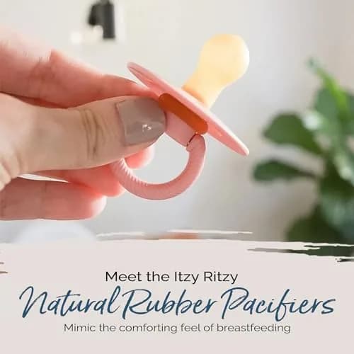 Itzy Ritzy Natural Rubber Pacifiers for 0–6 Mos | BPA-Free, Chic & Soothing thumbnail 5