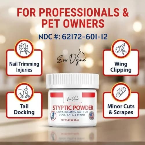 Evo Dyne Styptic Powder 56g (2 oz) | Fast-Acting Pet Nail Bleeding Control thumbnail 4