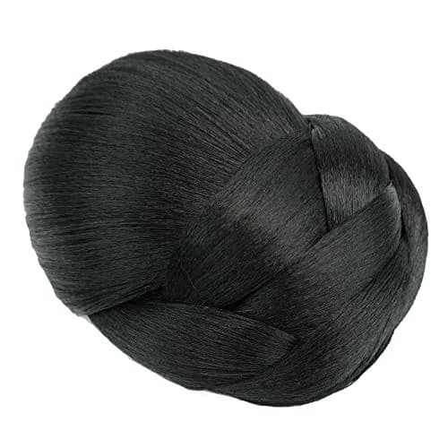 IMISSU Braided Chignon Dancer Hair Cover Donut Hair Pieces 13cm x 10cm | Heat-Resistant Synthetic Fiber thumbnail 2