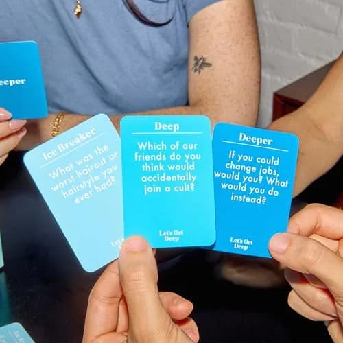 WHAT DO YOU MEME? Let's Get Deep: Friends Edition | Adult Group Card Game for Social Night (4.5 x 2.5 x 8.5 inches) thumbnail 2