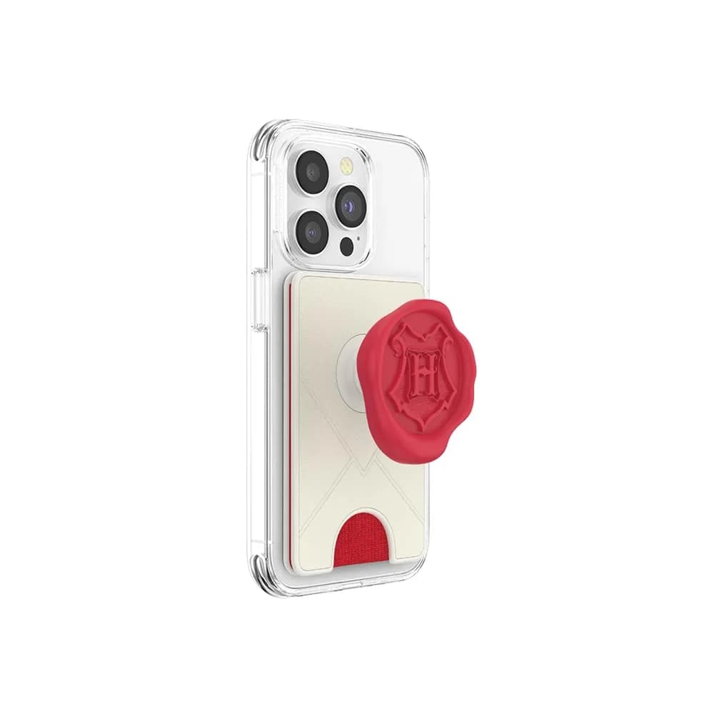 PopSockets Adhesive Phone Wallet with Grip- Hogwarts Letter | Slim, Secure, Harry Potter Design