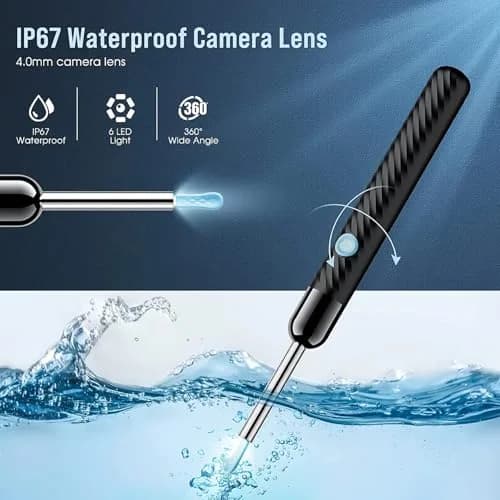 LEIPUT Ear Wax Removal Tool with 1080P HD Camera & 8 Pcs Ear Set - Black | FSA HSA Eligible thumbnail 5