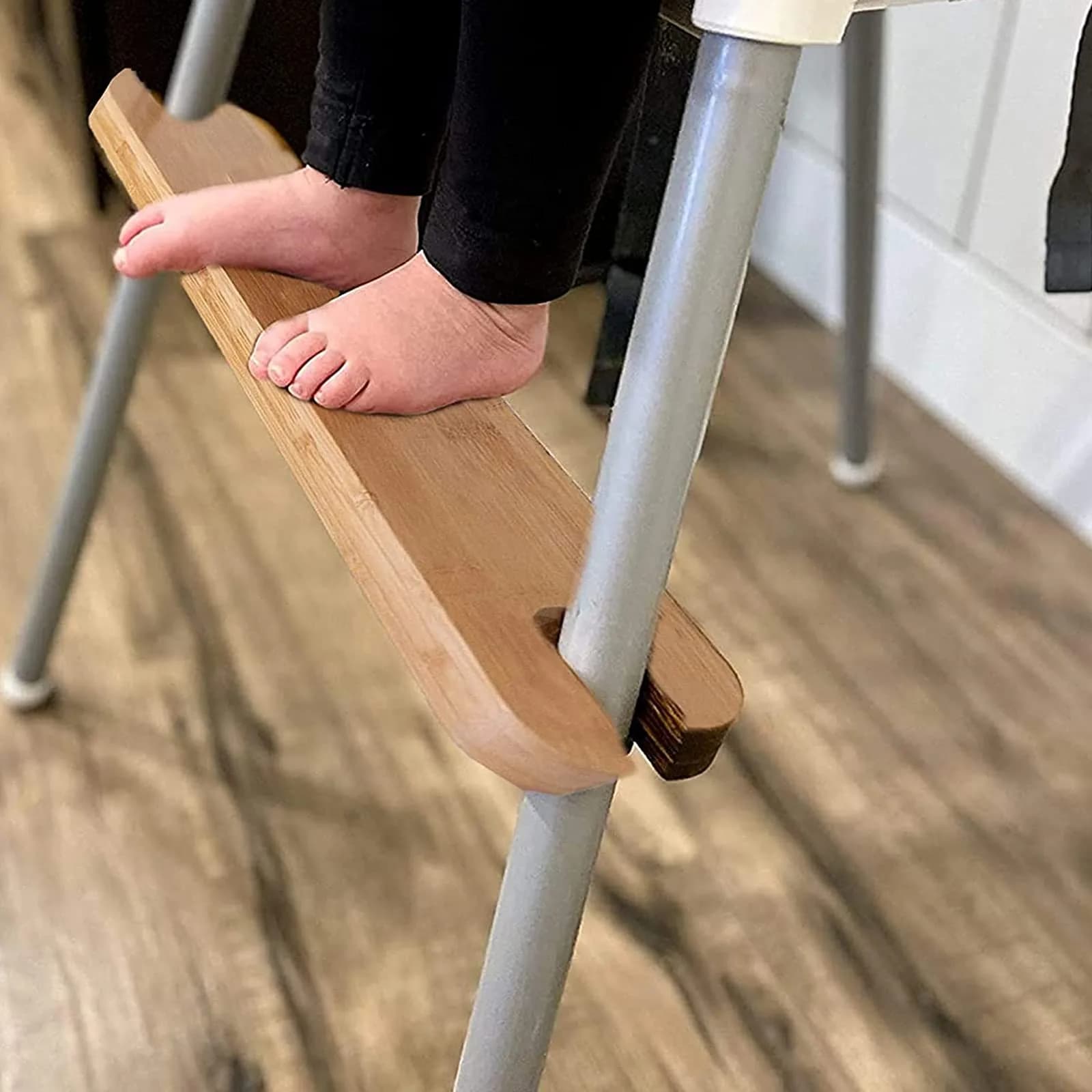 YYRZZ Natural Bamboo Wooden Footrest for IKEA Antilop High Chairs | 8.2cm (3.2in) - view 6