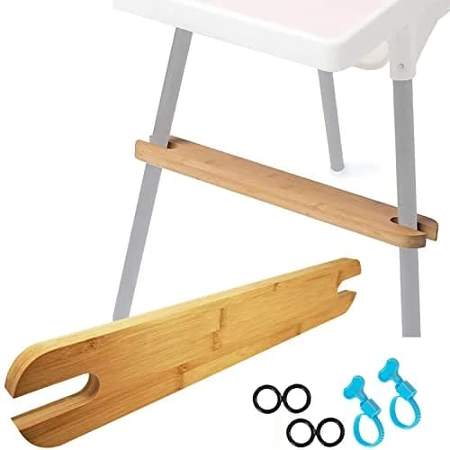 YYRZZ Natural Bamboo Wooden Footrest for IKEA Antilop High Chairs | 8.2cm (3.2in) thumbnail 1