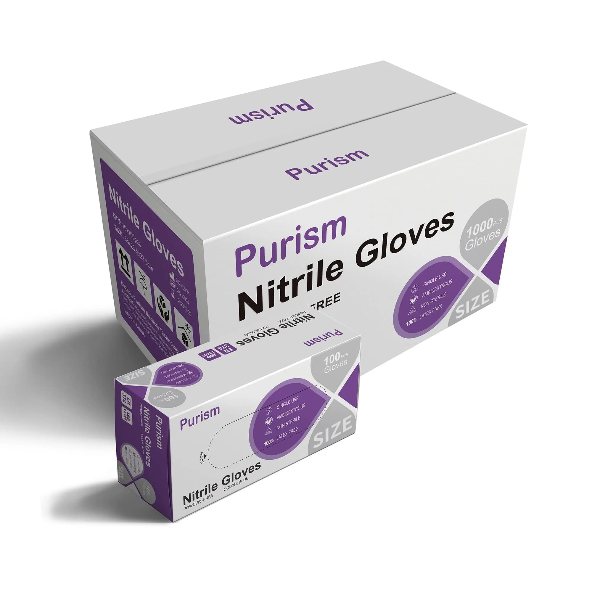 Daddy's Choice Nitrile Gloves Medium | No Latex No Powder, Safe for Household & Food Handling — Medium / Blue-1000 Pcs