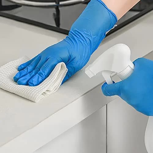 Daddy's Choice Nitrile Gloves Medium | No Latex No Powder, Safe for Household & Food Handling thumbnail 4