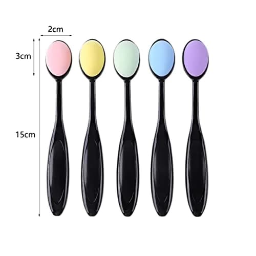Briartw 5-Color Blending Sponge Brush Set with Brush Caps, 15cm (5.9 inch) | Ideal for Ink Blending & Art Painting thumbnail 2