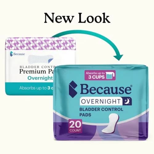 Because Incontinence Pads for Women - Extra Heavy Absorbency | 20 Count Nighttime Leak-Free Liners thumbnail 2
