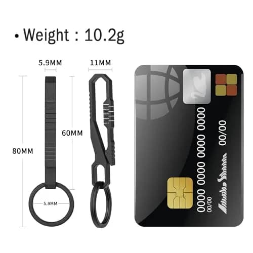 TISUR Titanium Keychain Pocket Clip | Lightweight & Durable for Men & Women thumbnail 3