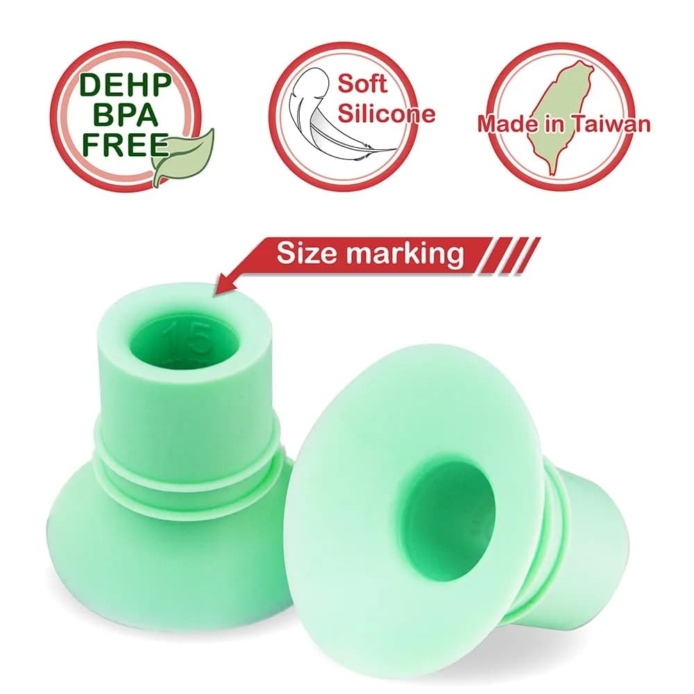 NENESUPPLY 1st Gen 15mm Flange Insert for Breast Pumps | Compatible with Elvie, Medela, Spectra, Willow thumbnail 6