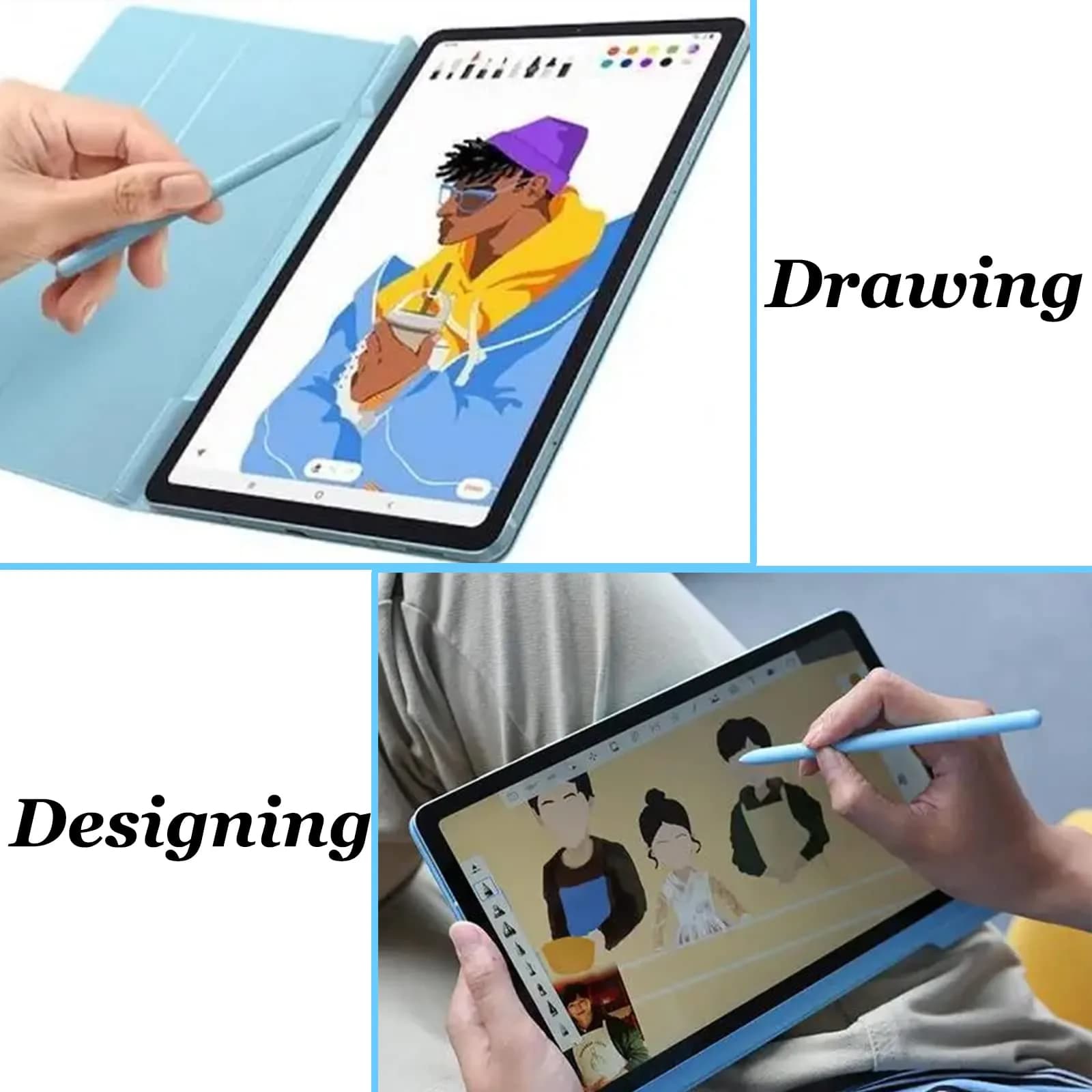 Dogxiong Replacement Stylus Pen for Samsung Galaxy Tab S6 Lite & Note 20 Series (EJ-PP610) - Angora Blue | 4096 Pressure Levels - view 5