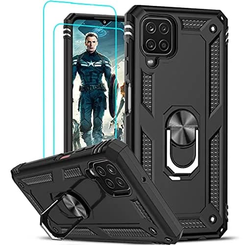 LeYi Galaxy A12 Phone Case Heavy Duty Shockproof Stand Black | Military Grade Drop & Screen Protection thumbnail 8