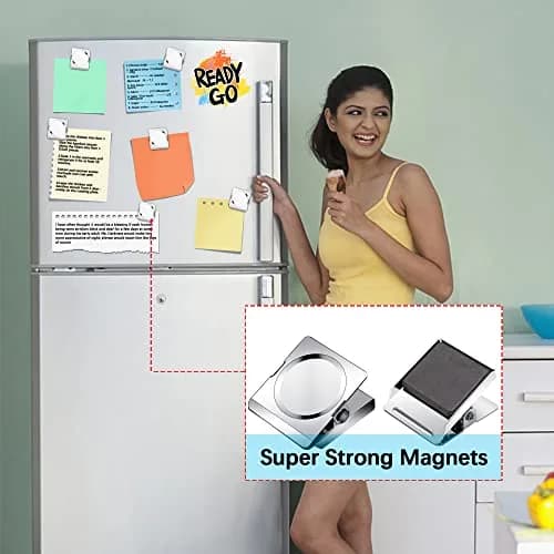 Thimmamma Magnetic Clips 1.77 inch | Heavy Duty Metal Clips for Whiteboard & Refrigerator thumbnail 3