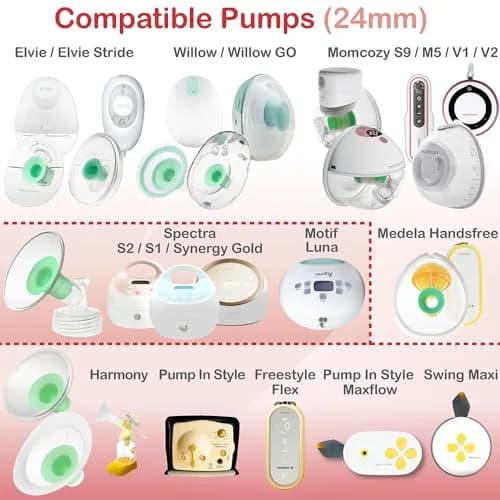 NENESUPPLY 17mm Flange Insert for Breast Pumps | Compatible with Elvie, Medela, Spectra, Willow (17mm, Silicone, 2 pcs) thumbnail 5