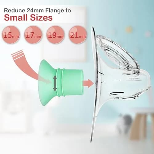 NENESUPPLY 17mm Flange Insert for Breast Pumps | Compatible with Elvie, Medela, Spectra, Willow (17mm, Silicone, 2 pcs) thumbnail 2