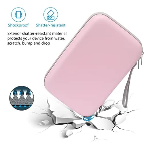 ProCase Hard Travel Electronic Organizer Case for MacBook Chargers Cables Power Bank Apple Magic Mouse Apple Pencil USB Flash Disk SD Card Portable Accessories Bag - Rosegold, L (24.99cm x 16cm x 6.5cm) thumbnail 4