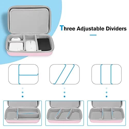 ProCase Hard Travel Electronic Organizer Case for MacBook Chargers Cables Power Bank Apple Magic Mouse Apple Pencil USB Flash Disk SD Card Portable Accessories Bag - Rosegold, L (24.99cm x 16cm x 6.5cm) thumbnail 7