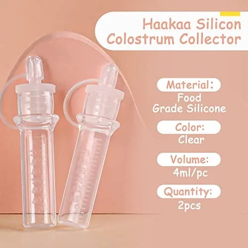 haakaa Silicone Colostrum Collector 4ml | Safe, Reusable, Ready-to-Use for Breastfeeding thumbnail 4
