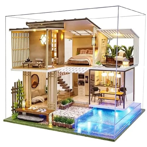 Spilay Miniature Dollhouse Kit for Adults | DIY Craft, Home Decor & Gift (11.41*9.25*9.45 IN) thumbnail 1
