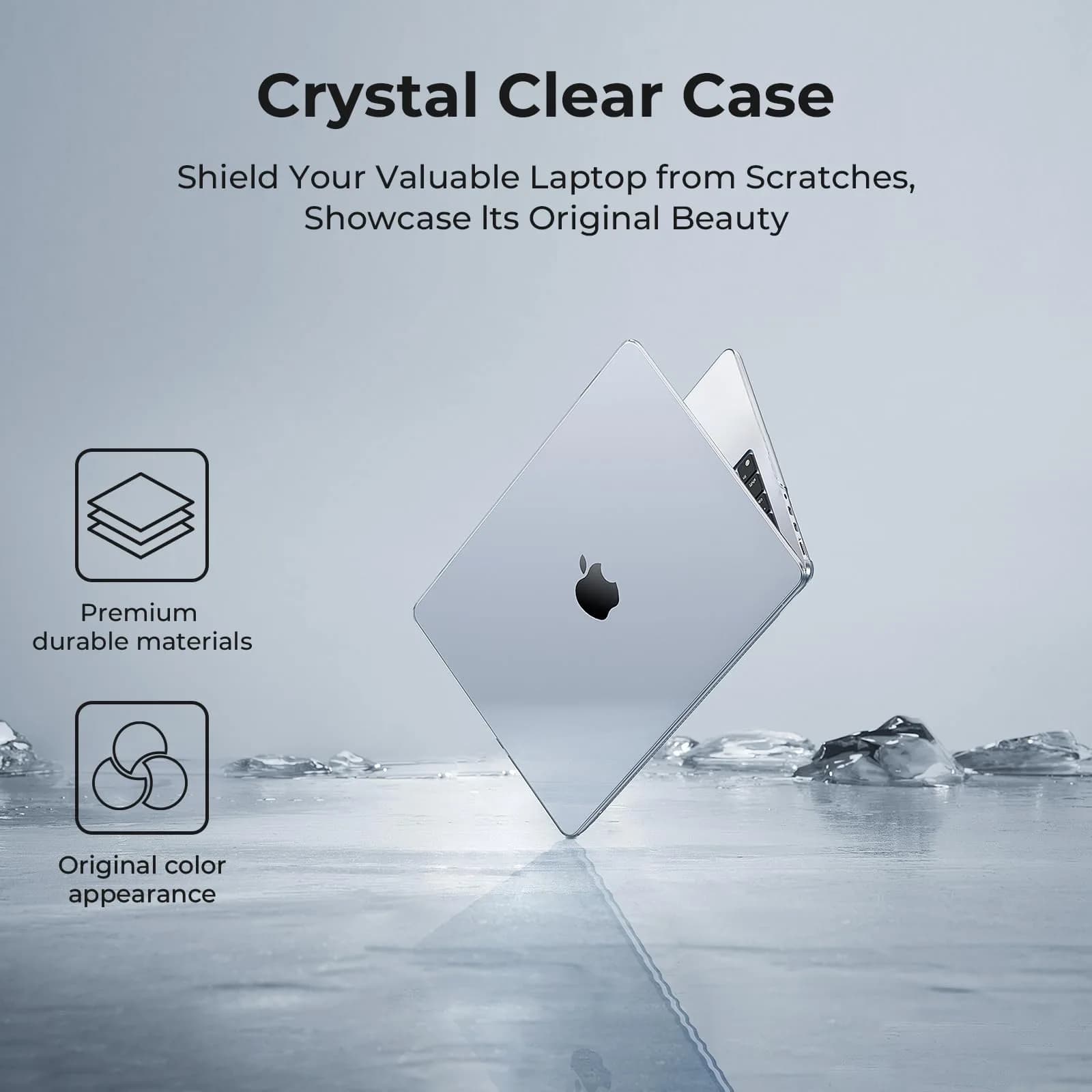 EooCoo Crystal Clear Case for MacBook Pro 14-inch (2021-2026 Models) | Snap-On Polycarbonate Protection - view 7