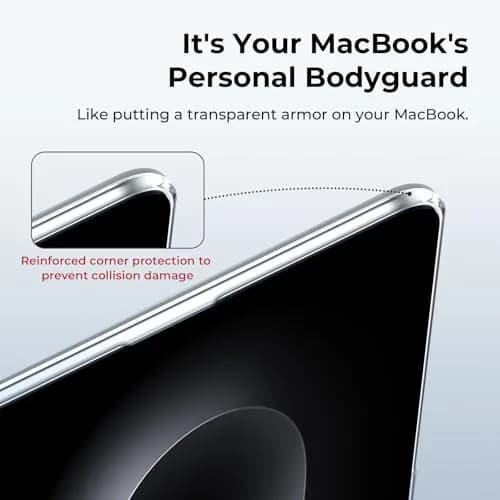 EooCoo Crystal Clear Case for MacBook Pro 14-inch (2021-2026 Models) | Snap-On Polycarbonate Protection thumbnail 8