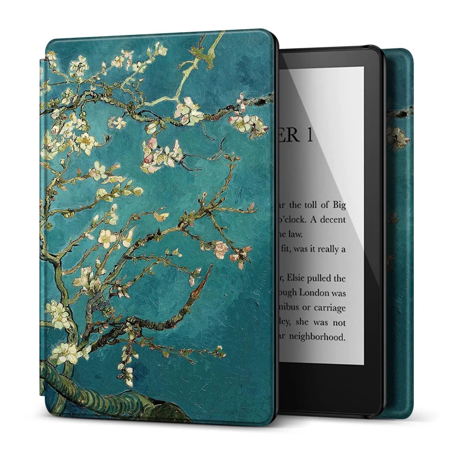 TNP Products Kindle Paperwhite 11th Gen Case, 6.8-Inch PU Leather, Almond Blossom | Smart Auto Sleep Wake Folio — Almond Blossom