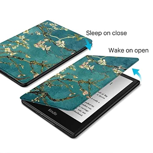 TNP Products Kindle Paperwhite 11th Gen Case, 6.8-Inch PU Leather, Almond Blossom | Smart Auto Sleep Wake Folio thumbnail 4