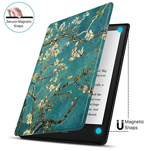 TNP Products Kindle Paperwhite 11th Gen Case, 6.8-Inch PU Leather, Almond Blossom | Smart Auto Sleep Wake Folio thumbnail 5