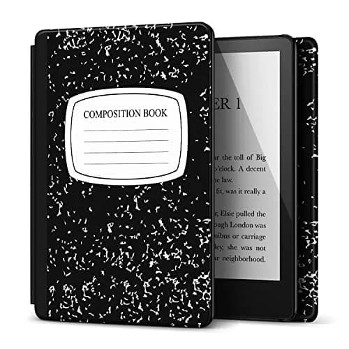 TNP Kindle Paperwhite 11th Gen Case 6.8-Inch PU Leather Composition Book | Auto Sleep Wake Folio thumbnail 1