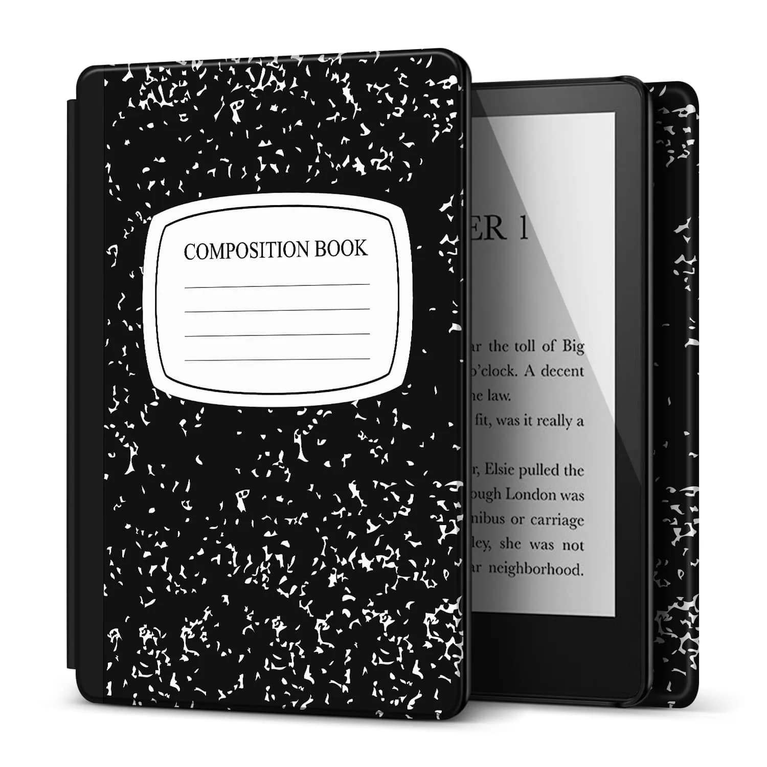 TNP Kindle Paperwhite 11th Gen Case 6.8-Inch PU Leather Composition Book | Auto Sleep Wake Folio - main product image