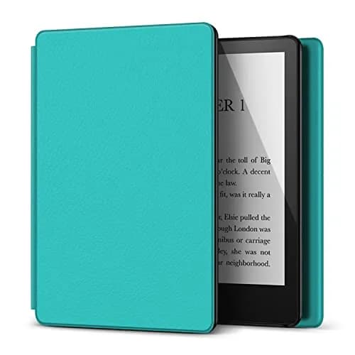 TNP Kindle Paperwhite 11th Gen Case, 6.8-Inch PU Leather, Turquoise Blue | Auto Sleep Wake thumbnail 1