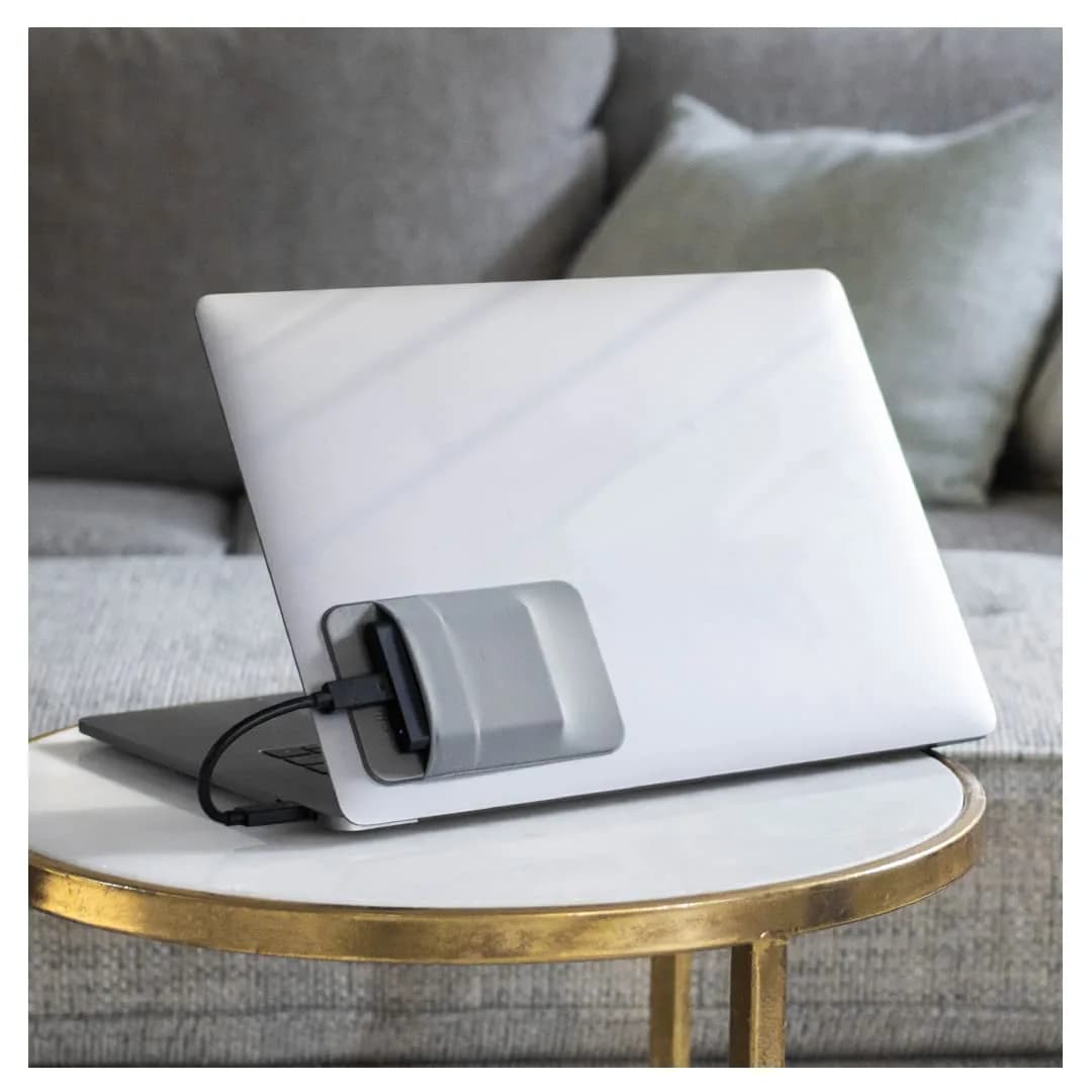 Slipdrive Gray Portable Hard Drive Sleeve for Laptop | 13 cm x 8.1 cm (5" x 3.2") Stick-on Case - view 3