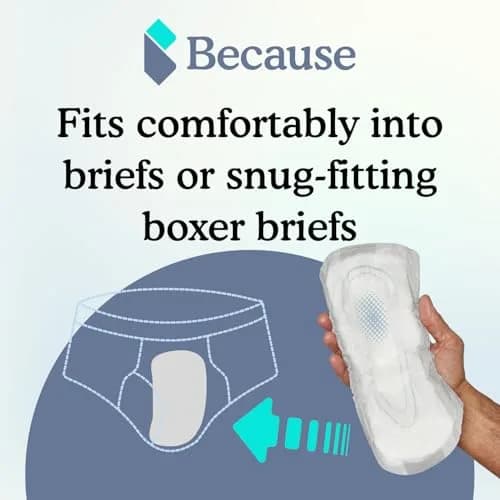 Because Premium Guards for Men - 20 Count Pack | 2 Cups Absorbency, Discreet, Odor Control thumbnail 5