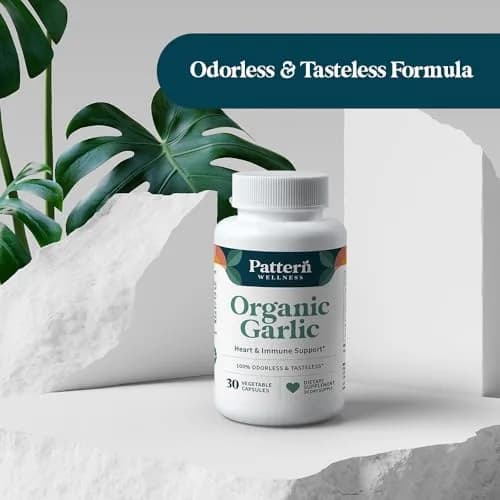 Pattern Wellness Odorless Organic Garlic Supplement – 30 Capsules | Supports Circulatory & Immune Health thumbnail 7