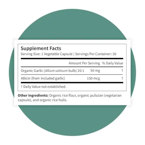 Pattern Wellness Odorless Organic Garlic Supplement – 30 Capsules | Supports Circulatory & Immune Health thumbnail 8