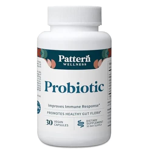 Pattern Wellness Probiotic Supplement – 30 Vegan Capsules | 51 Billion CFU for Gut & Immune Support thumbnail 1
