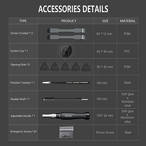 JAKEMY 164-in-1 Precision Screwdriver Set | Professional Electronics Repair Tool Kit with Magnetic Bits thumbnail 6