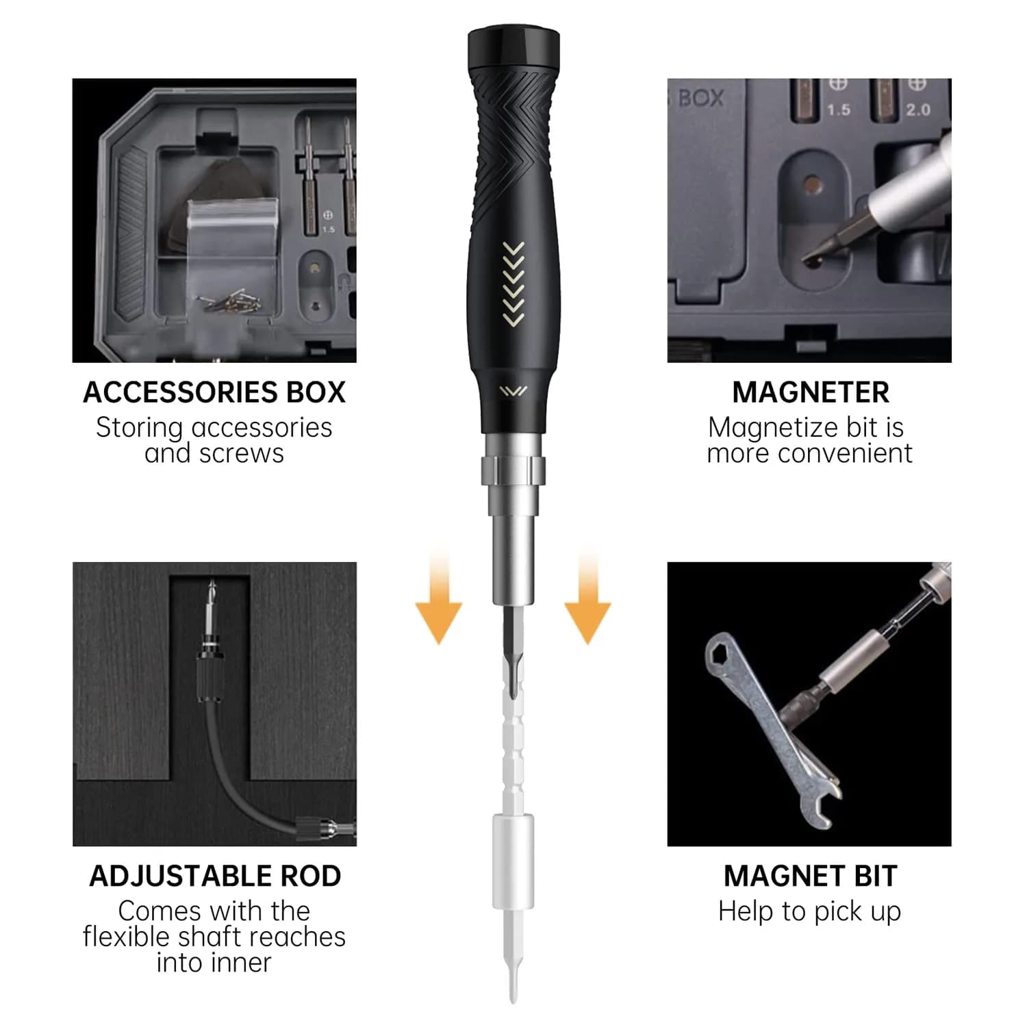 JAKEMY 164-in-1 Precision Screwdriver Set | Professional Electronics Repair Tool Kit with Magnetic Bits - view 3