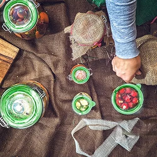 FCENDS Rubber Seals for Glass Jars 12 pcs | Airtight Silicone Gaskets for Mason Jars, Leakproof, Reusable, Fits Most Sizes (Green) thumbnail 5