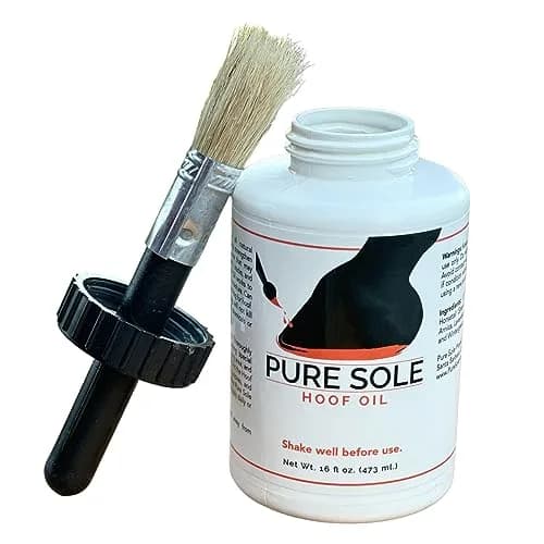 Pure Sole Hoof Oil - All Natural Horse Hoof Conditioner with Brush Applicator 16 fl oz | Strengthens & Moisturizes Hooves thumbnail 5